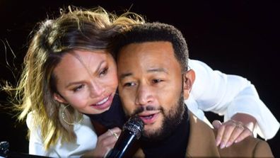 Chrissy Teigen, John Legend, election rally, Philadelphia, first public outing, pregnancy loss