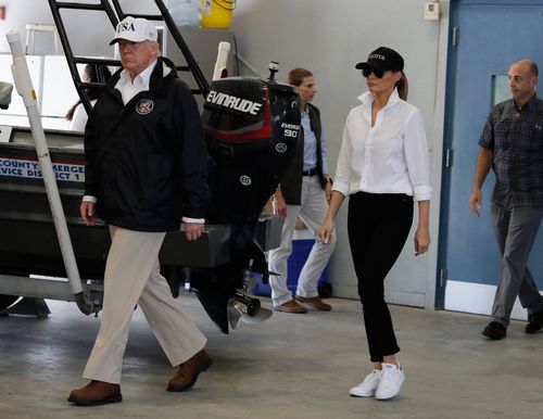 The Trumps arrive in Corpus Christi, Texas. (AAP)
