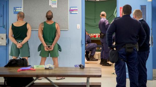 Raids were carried out in the prison after a video was posted that showed an inmate in possession of contraband.  (AAP)