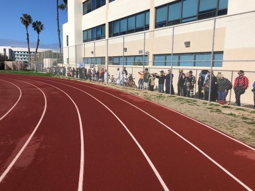 The students at Santa Monica say they don 't want to go to school in fear any longer. (Charles Croucher/9NEWS)