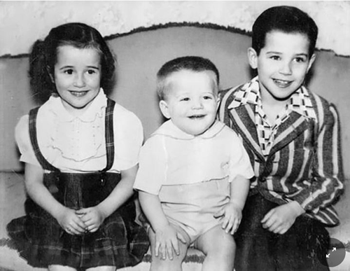 Joe Biden as a youngster, pictured far right. Picture: Biden campaign 2020