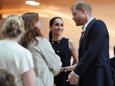 MELBOURNE, AUSTRALIA - APRIL 14: Meghan, Duchess of Sussex and Prince Harry, Duke of Sussex visit the Royal Children's Hospital on April 14, 2026 in Melbourne, Australia. The royal couple are on a four-day visit to Australia, with engagements in Melbourne, Canberra and Sydney. (Photo by Jonathan Brady-Pool/Getty Images)