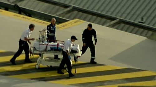 Two men, with burns to 30 and 60 percent of their body, were airlifted to Royal North Shore Hospital. (9NEWS)