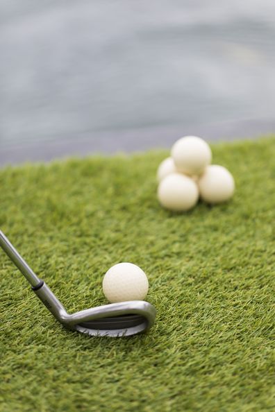 The golf balls used at Pier One Sydney Harbour are completely bio-degradable and full of fish food.
