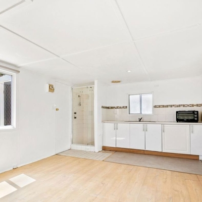 Can you spot the shower in this coastal New South Wales rental unit?