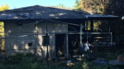 The home was severely damaged in the blaze. (9NEWS)