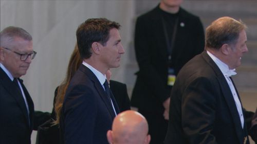 Canadian Prime Minister Justin Trudeau at Westminster Hall.