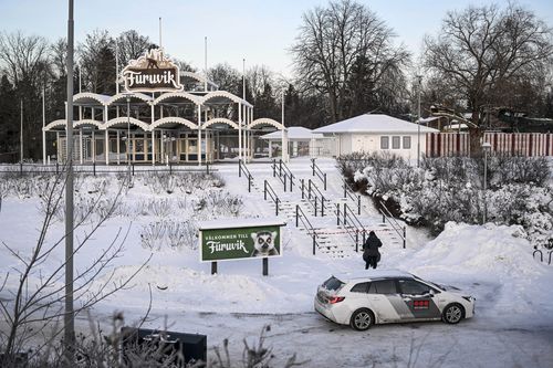 A view of the main entrance to Furuvik Zoo.