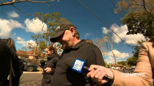 The accused outside court in Werribee today. 