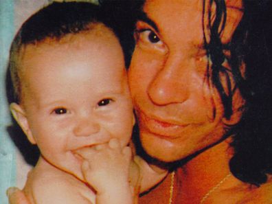 Michael Hutchence and Tiger Lily Hutchence Geldof