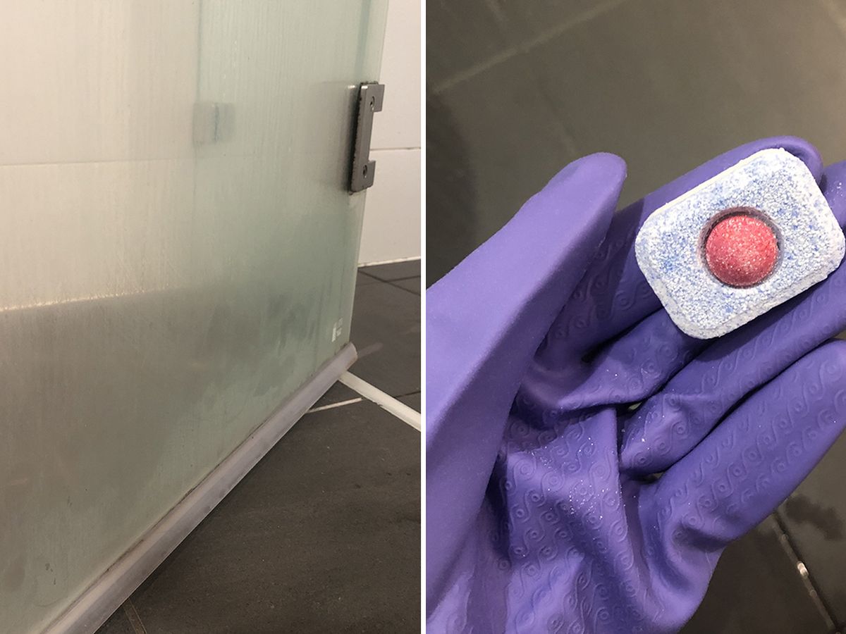 Cleaning hack: Sydney woman uses dishwasher tablet to clean soap scum in  shower and gives verdict