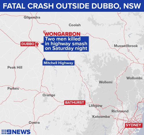 Two men died at the scene of the crash on Saturday night.