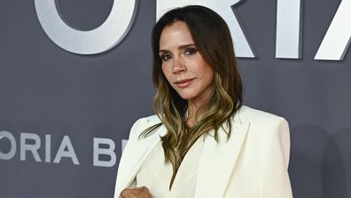 LONDON, ENGLAND - OCTOBER 08: Victoria Beckham attends the "Victoria Beckham" World Premiere at the Curzon Mayfair on October 08, 2025 in London, England. (Photo by Gareth Cattermole/Getty Images)
