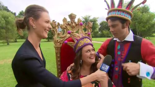 The pair told 9NEWS they were looking forward to taking on the role of Monarchs for the festival. (9NEWS)