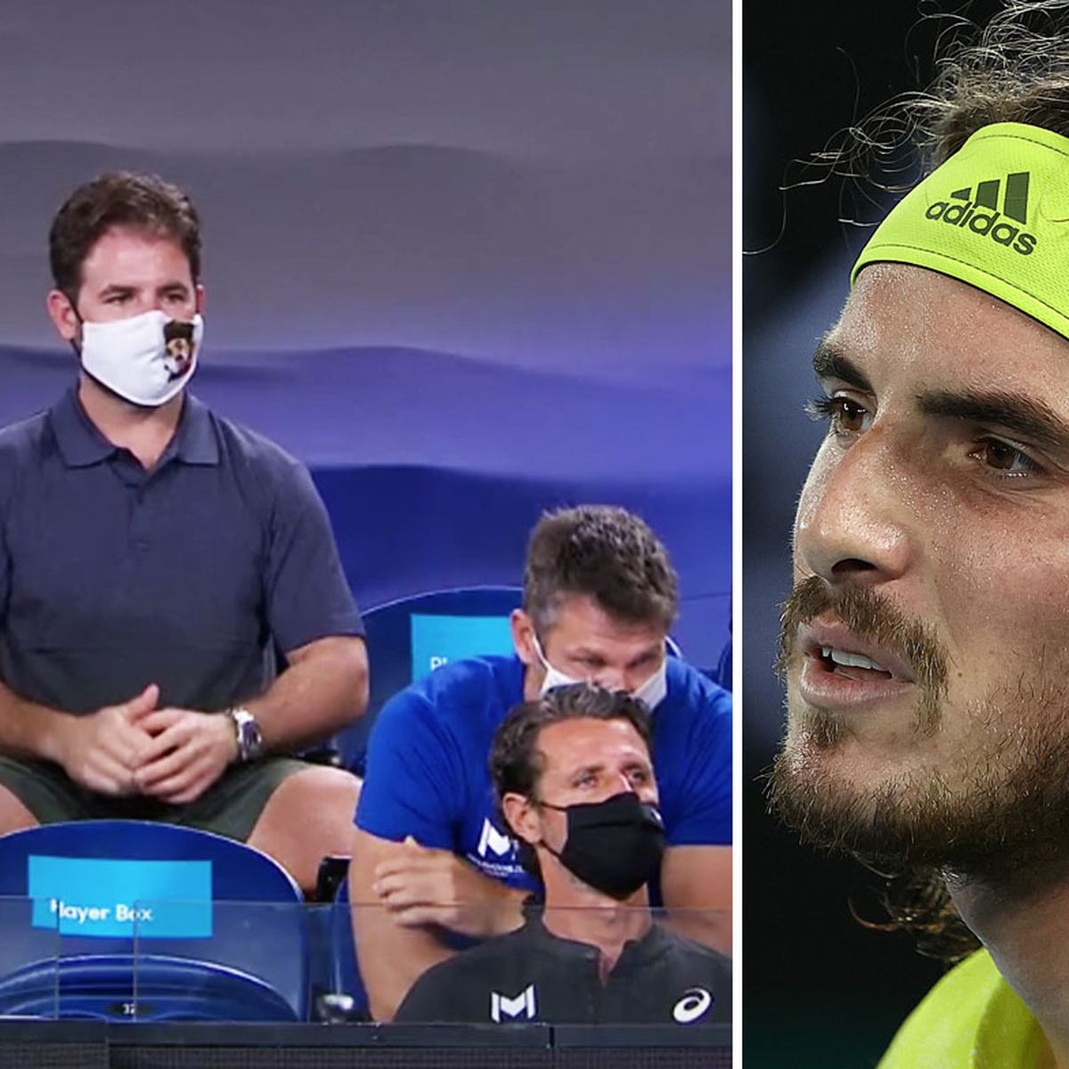 Australian Open Stefanos Tsitsipas Coaching Warning V Rafael Nadal Patrick Mouratoglou Involved