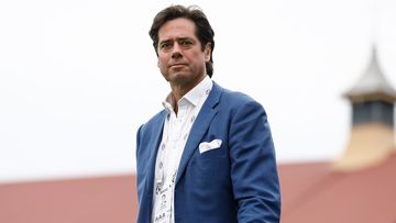 ADELAIDE, AUSTRALIA - APRIL 14: Gillon McLachlan, Chief Executive Officer of the AFL poses for a photograph during the 2023 AFL Round 05 match between the Fremantle Dockers and the Gold Coast Suns at Norwood Oval on April 14, 2023 in Adelaide, Australia. (Photo by Michael Willson/AFL Photos)