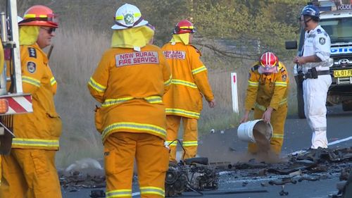 The 20-year-old driver of the Holden was pronounced dead at the scene. (9NEWs)