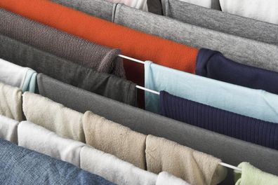 Clothes drying on clothes airer