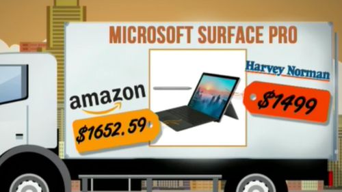 Harvey Norman's prices beat the e-retailer. 