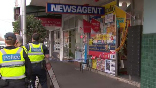 Woman stabbed by robber at Melbourne newsagency