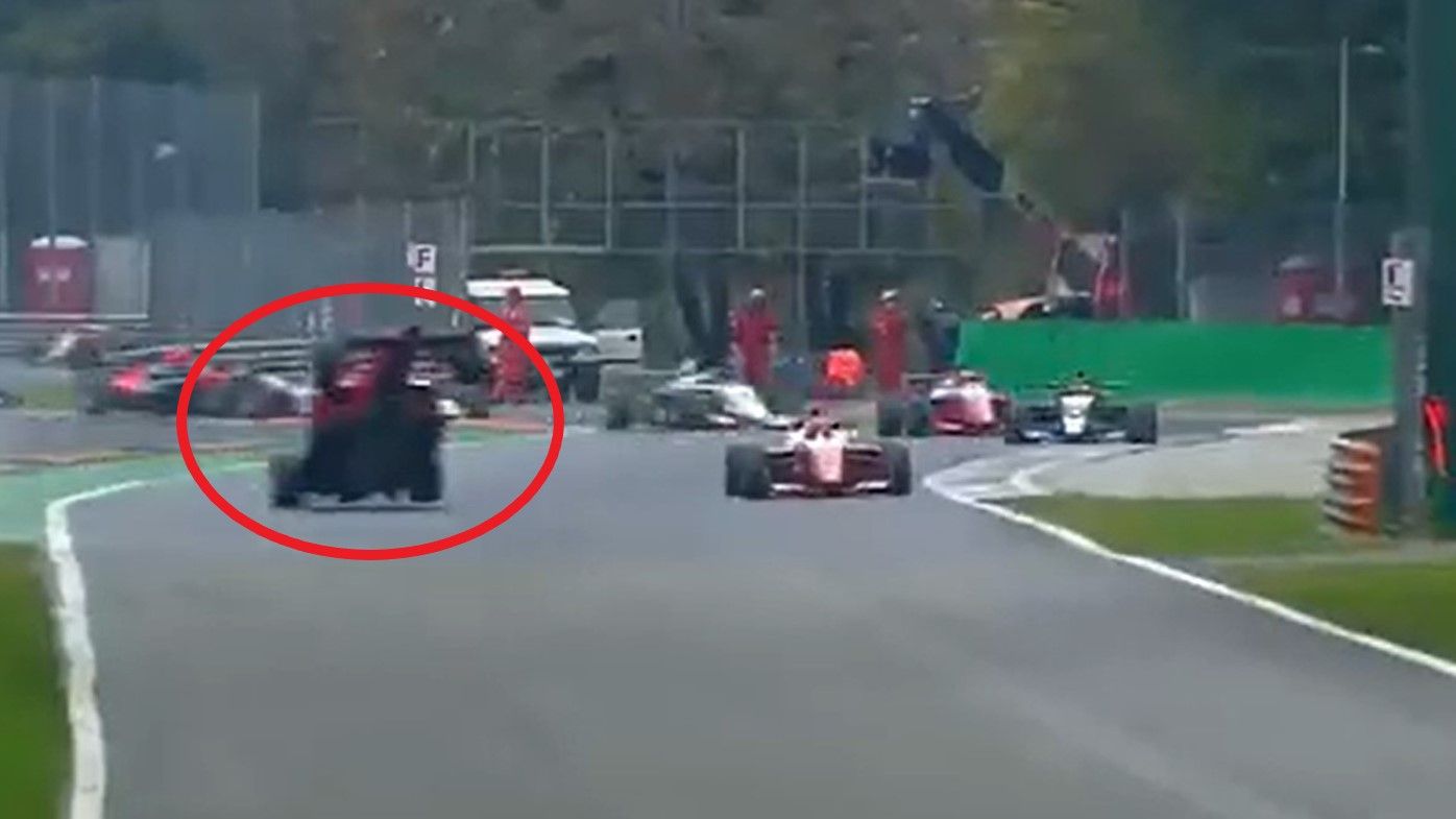 Freak crash wipes out race-leading teammates during event at Monza