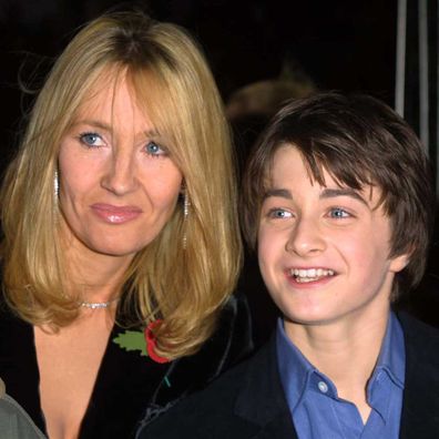 J.K. Rowling and Daniel Radcliffe.