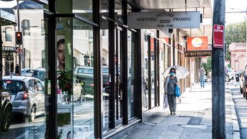 Shops along a street in Newtown.