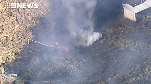 The grass fire is not expected to impact any homes in the area. (9NEWS)