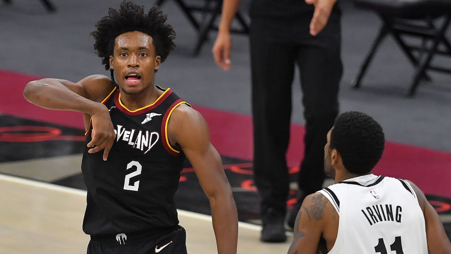 Kyrie Irving reacts to Collin Sexton wearing No. 2 with Cleveland Cavaliers