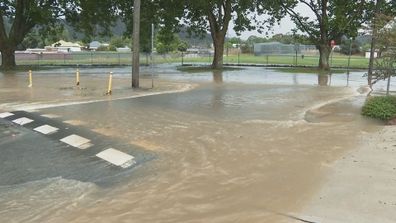 Some Lithgow roads were forced to close due to the flooding.