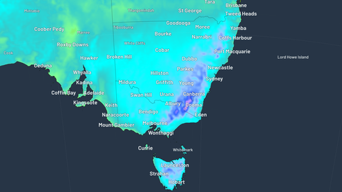 ï»¿A cold front moving across south-eastern Australia is expected to bring an icy polar blast and chilly nights across several states and territories.