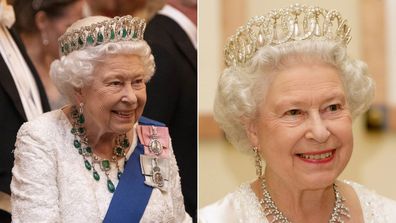 Queen Elizabeth wears the  Vladimir tiara