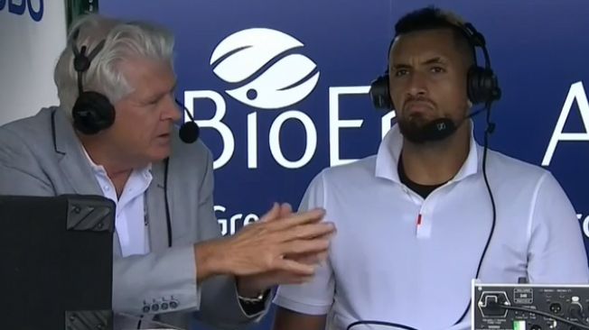 Nick Kyrgios shuts down commentator over tennis chat