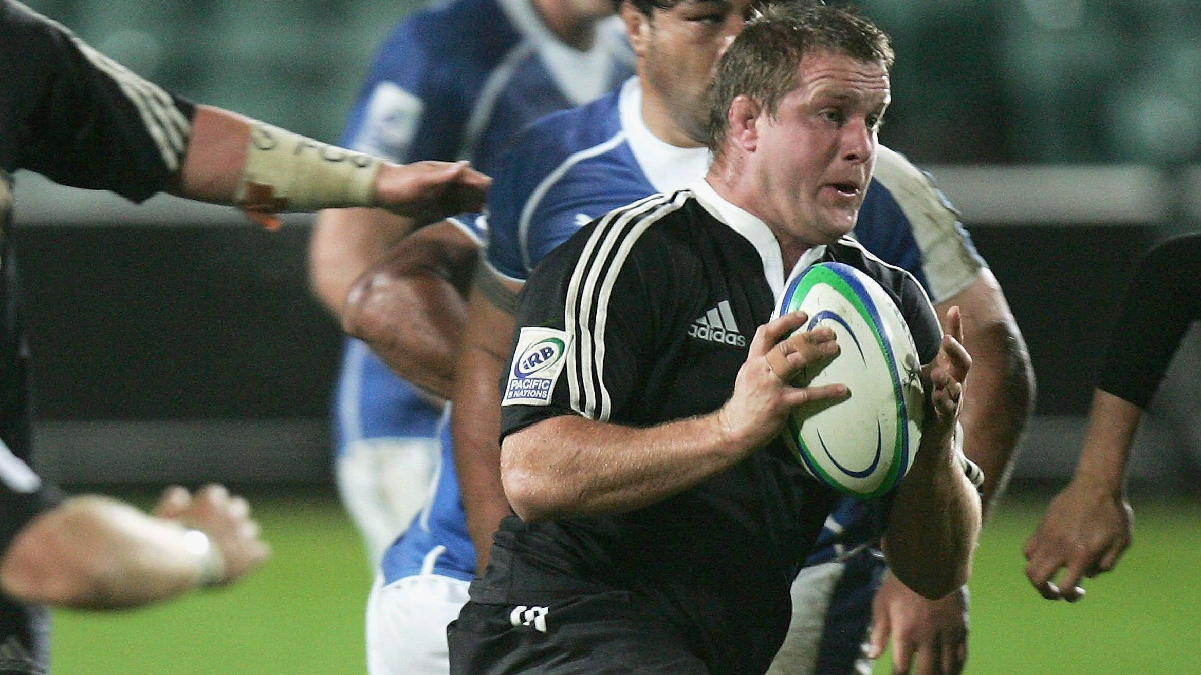 Campbell Johnstone in action for the Junior All Blacks in 2006.  (Photo by Phil Walter/Getty Images)