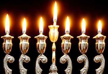 How many candles does a Hanukkah menorah hold?