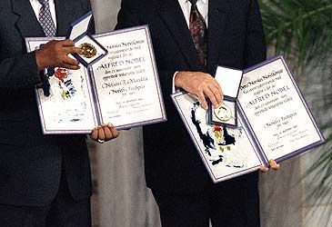 Who was Nelson Mandela jointly awarded the Nobel Peace Prize with in 1993
