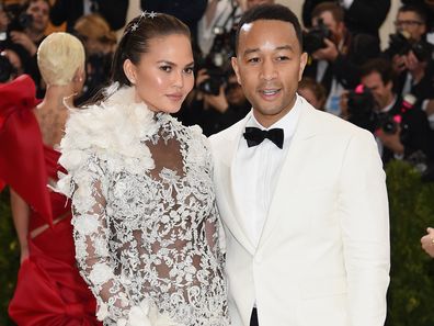 Chrissy Teigen and John Legen attend the "Rei Kawakubo/Comme des Garcons: Art Of The In-Between" Costume Institute Gala at Metropolitan Museum of Art on May 1, 2017 in New York City.