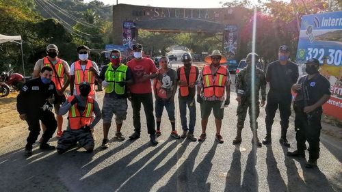 The town where Ms Ransome is staying in Nayarit, Mexico has been blocked off with no-one able to leave or enter, apart from emergencies or to go to the airport. 