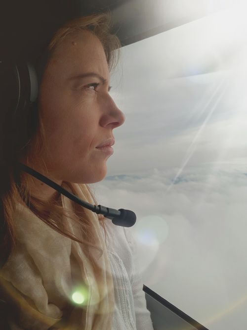 Rachael was aboard a helicopter when the volcano erupted. (Rachael Dyer)