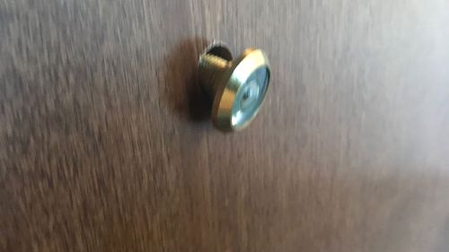 Nathan and Christina Parks say they found the peephole on the floor outside their hotel room.