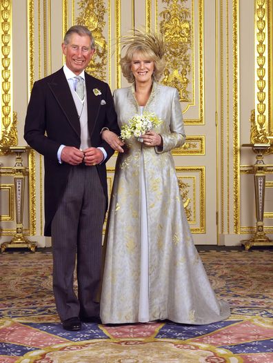 Prince Charles and Camilla Parker Bowles on their wedding day in  2005.