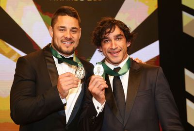 Jarryd Hayne and Jonathon Thurston were  crowned the  Dally M Award winners.