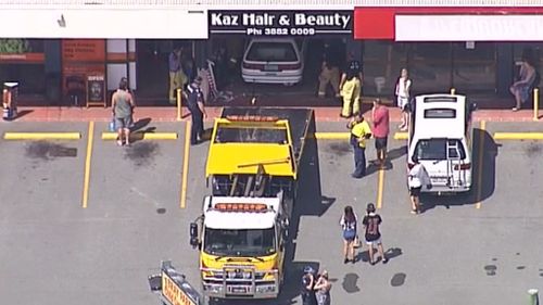 Elderly driver escapes without serious injury after car ploughed into shop north of Brisbane