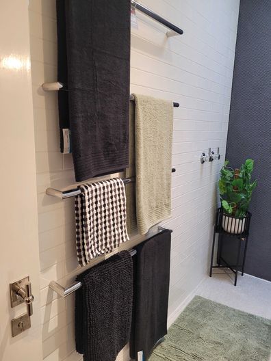Kmart towels in a bathroom