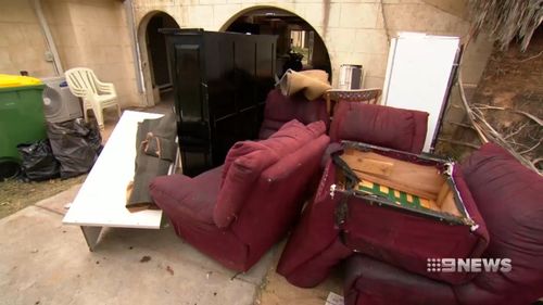 Furniture and rotten food were left throughout the home. (9NEWS)