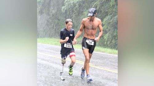 US teen amputee hopes touching triathlon photo will inspire others