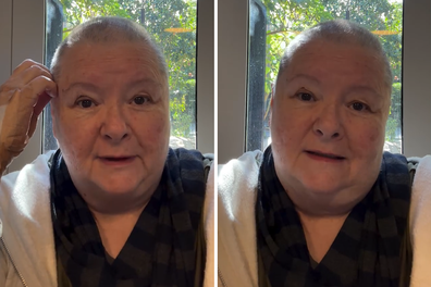 Magda Szubanski in a video announcing she has been diagnosed with cancer.
