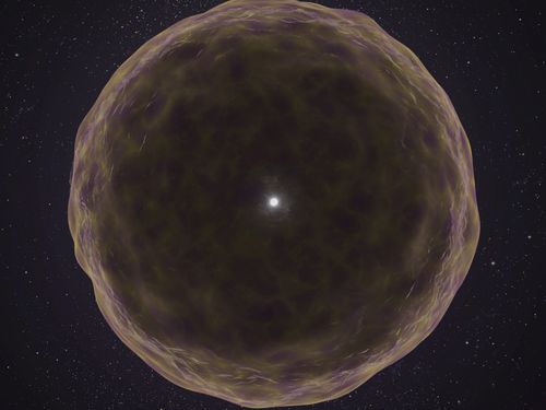 Bu illüstrasyon, bir patlayan yıldızın iç yapısını göstermektedir. (Adam Makarenko/W. M. Keck Observatory via AP)