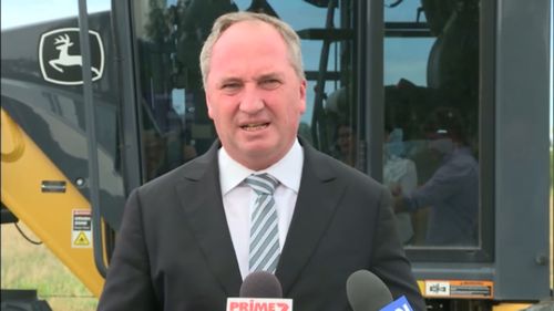 Mr Joyce refused to answer questions about Vikki Campion's child. (9NEWS)