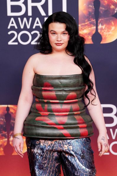 princess polly baby blue dress Brit Award viewers in hysterics as they spot x-rated moment star flashes  bare bum to camera